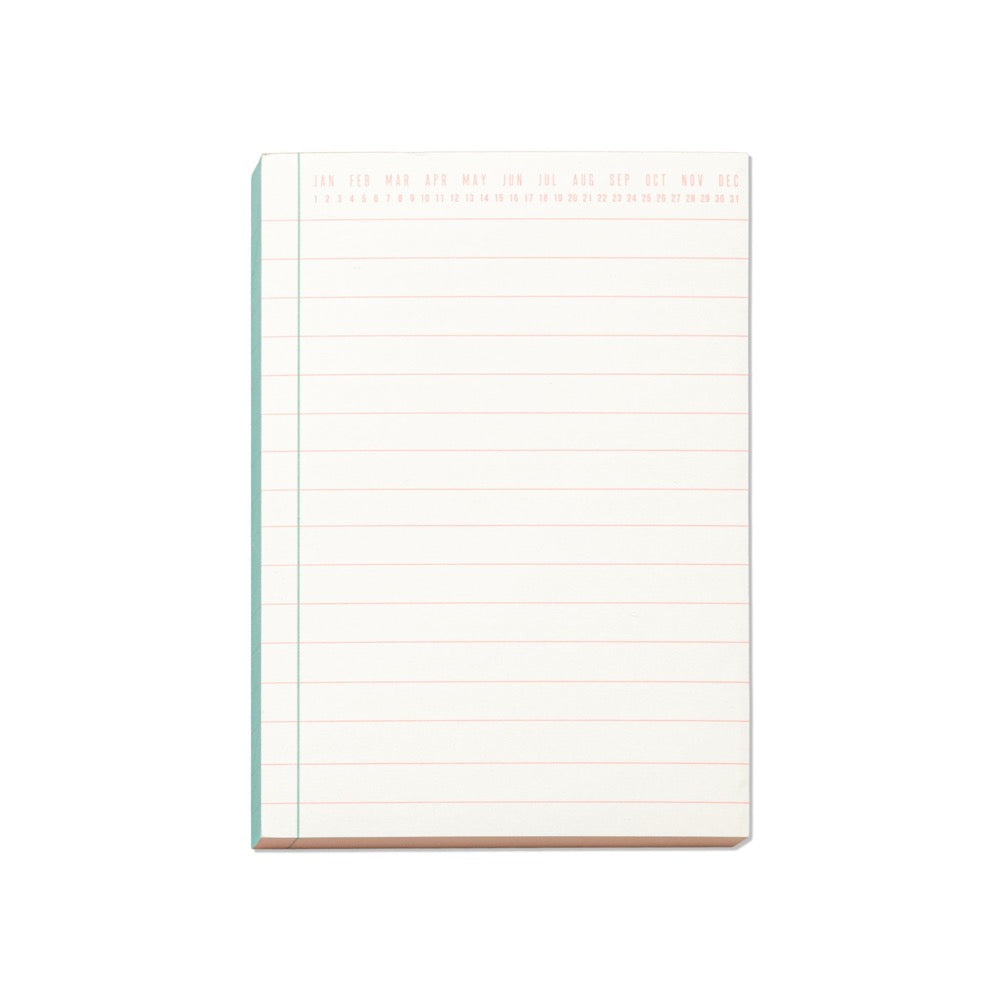 Colorblock Notepad - Green & Peach