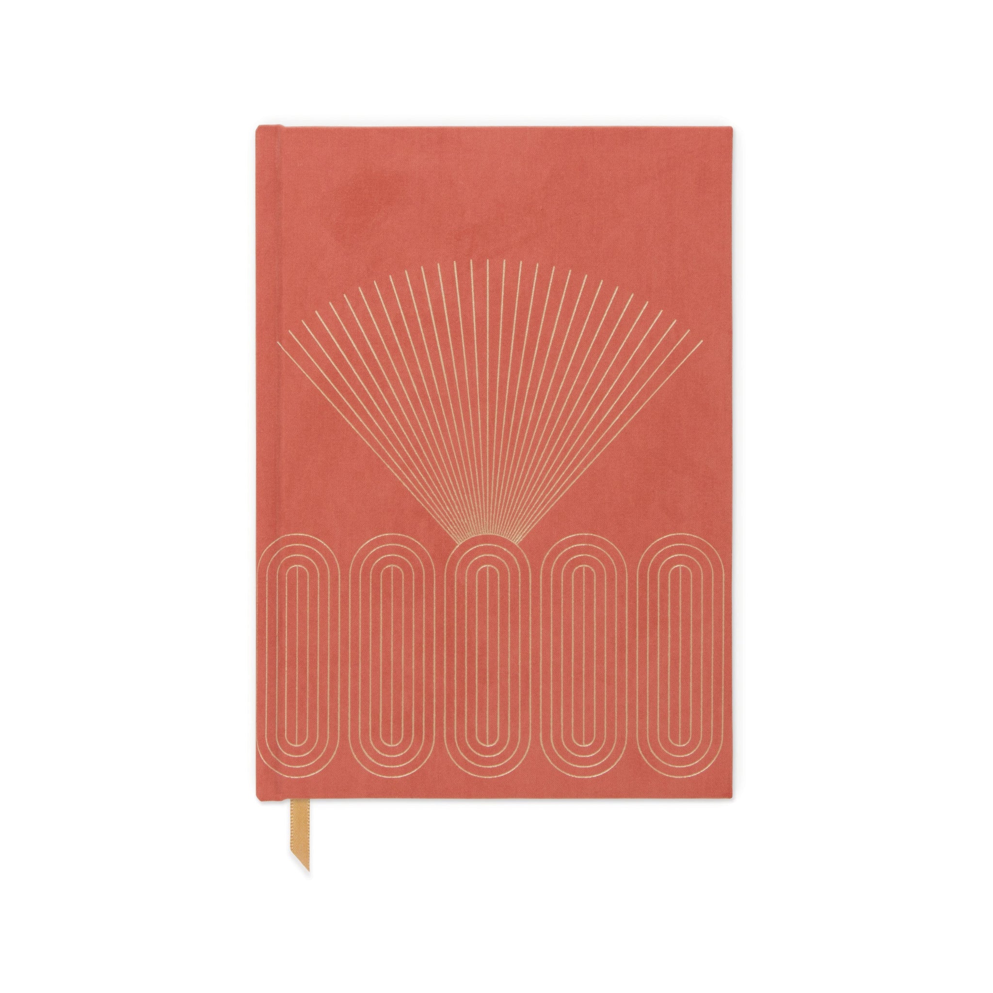 Hard Cover Suede Cloth Journal With Pocket | Radiant Rays