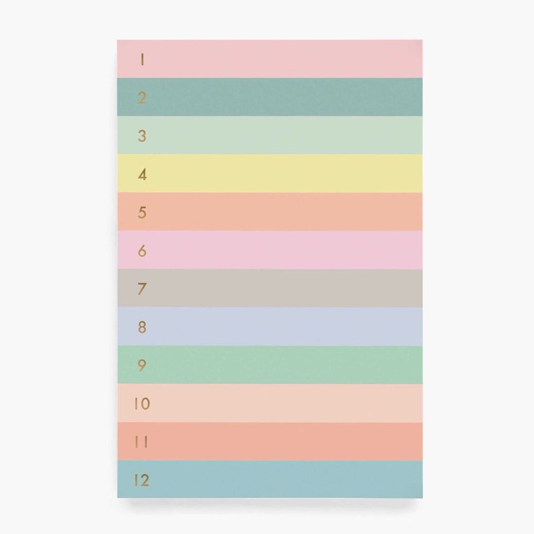 Large Memo Notepad Numbered Colorblock