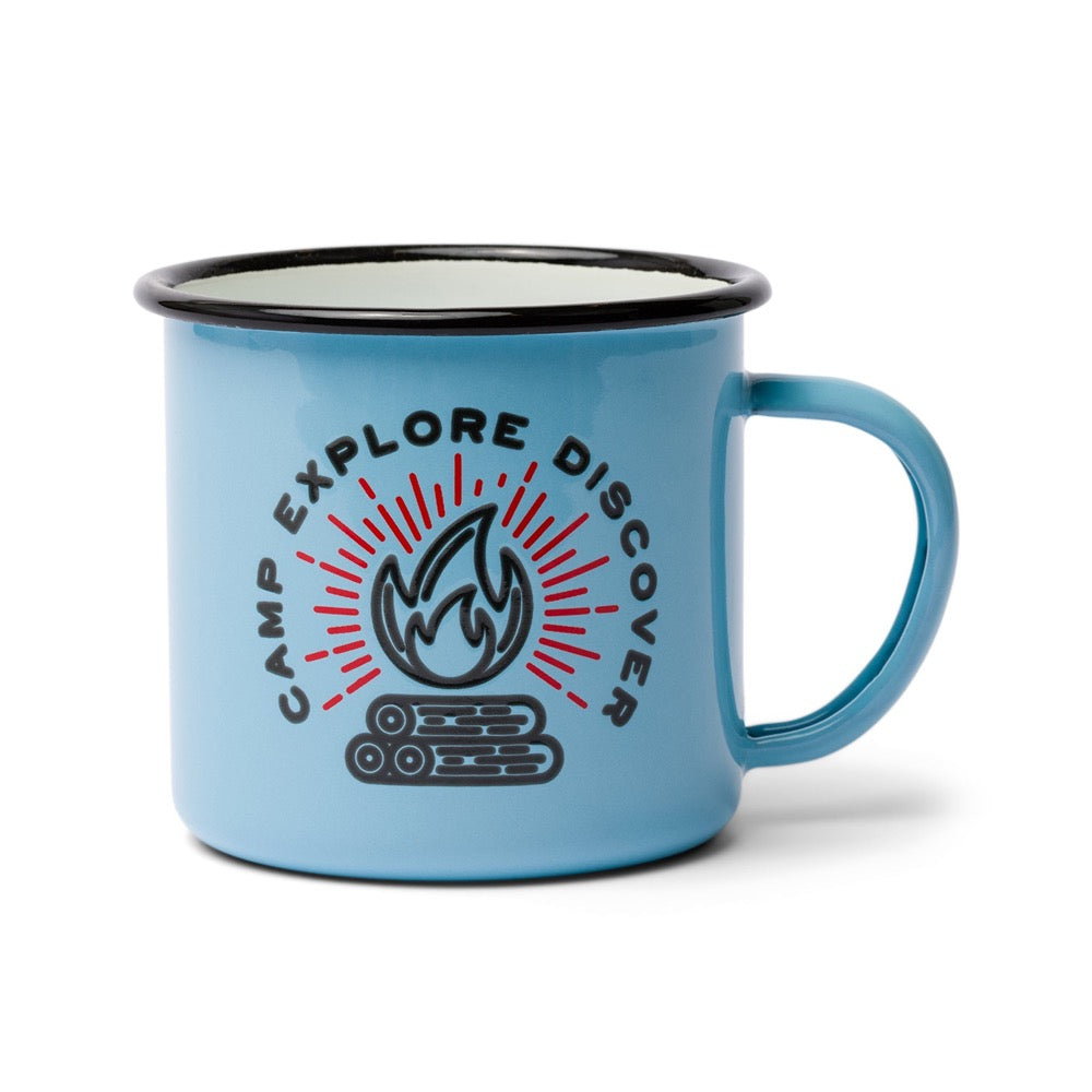 Camp. Explore. Discover. Enamel Mug 11 oz.