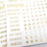 Foil Calendar Essentials Sticker Pack
