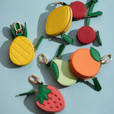 Genuine Leather Pineapple Coin Purse / Keychain / Bag Charm