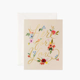 Floral Here for You Greeting Card