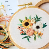 Cozy Harvest Beginner Embroidery Kit - Beginner Friendly