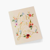 Floral Here for You Greeting Card