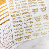 Foil Calendar Essentials Sticker Pack