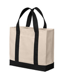 Cotton Canvas Two-Tone Tote