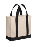 Cotton Canvas Two-Tone Tote