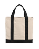 Cotton Canvas Two-Tone Tote
