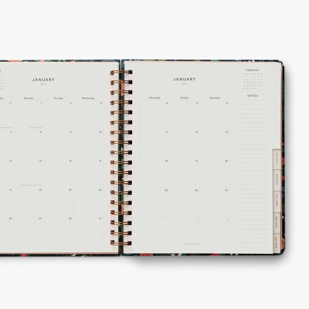 2024 17-Month Large Planner Peacock
