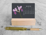 2027 Mini Desk Calendar, Orchid 