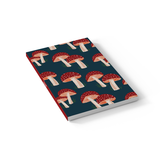 Denik - Navy Mushrooms Soft Touch Classic Layflat Notebook