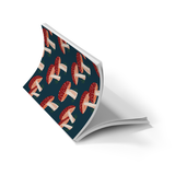 Denik - Navy Mushrooms Soft Touch Classic Layflat Notebook