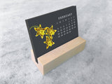 2027 Mini Desk Calendar, Orchid 