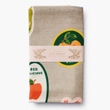 Fruit Stickers Tea Towel