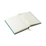 Hard Cover Suede Cloth Journal With Pocket - Linear Boxes