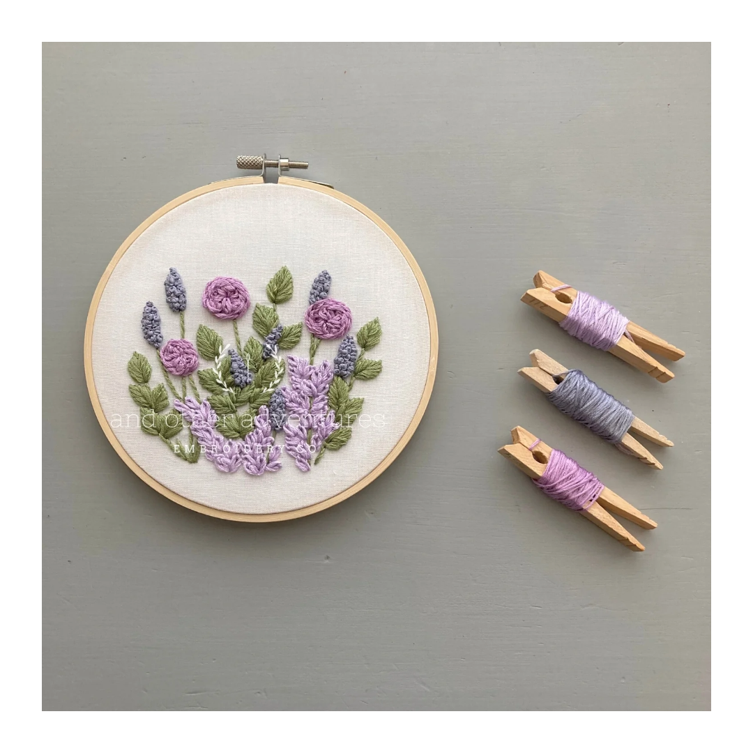 Hawthorne in Lilac Hand Embroidery Kit