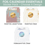 Foil Calendar Essentials Sticker Pack
