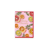 Oranges on Pink card