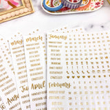 Foil Calendar Essentials Sticker Pack