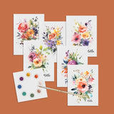 Vibrant Botanicals - All-in-One Watercolor Art Prints + Postcards