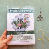 Raccoon Hand Embroidery Kit - Intermediate