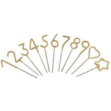 TOPS Malibu - Mini 4" Gold Number Sparkler Wand Card - Singles