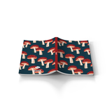 Denik - Navy Mushrooms Soft Touch Classic Layflat Notebook