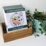 Cozy Harvest Beginner Embroidery Kit - Beginner Friendly