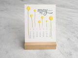2027 Desk Calendar, Wildflower