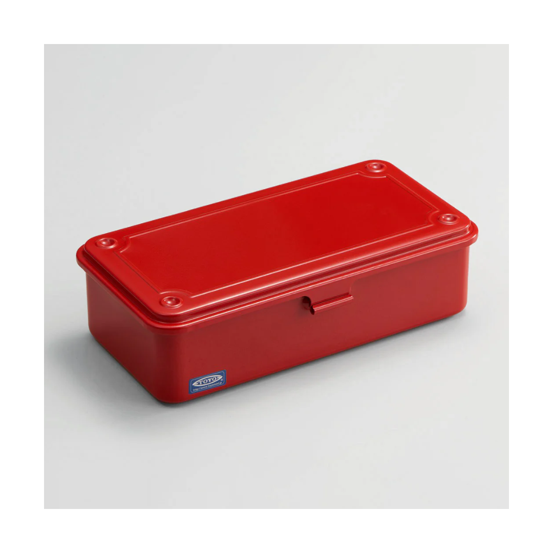 Red Steel Stackable Storage Box