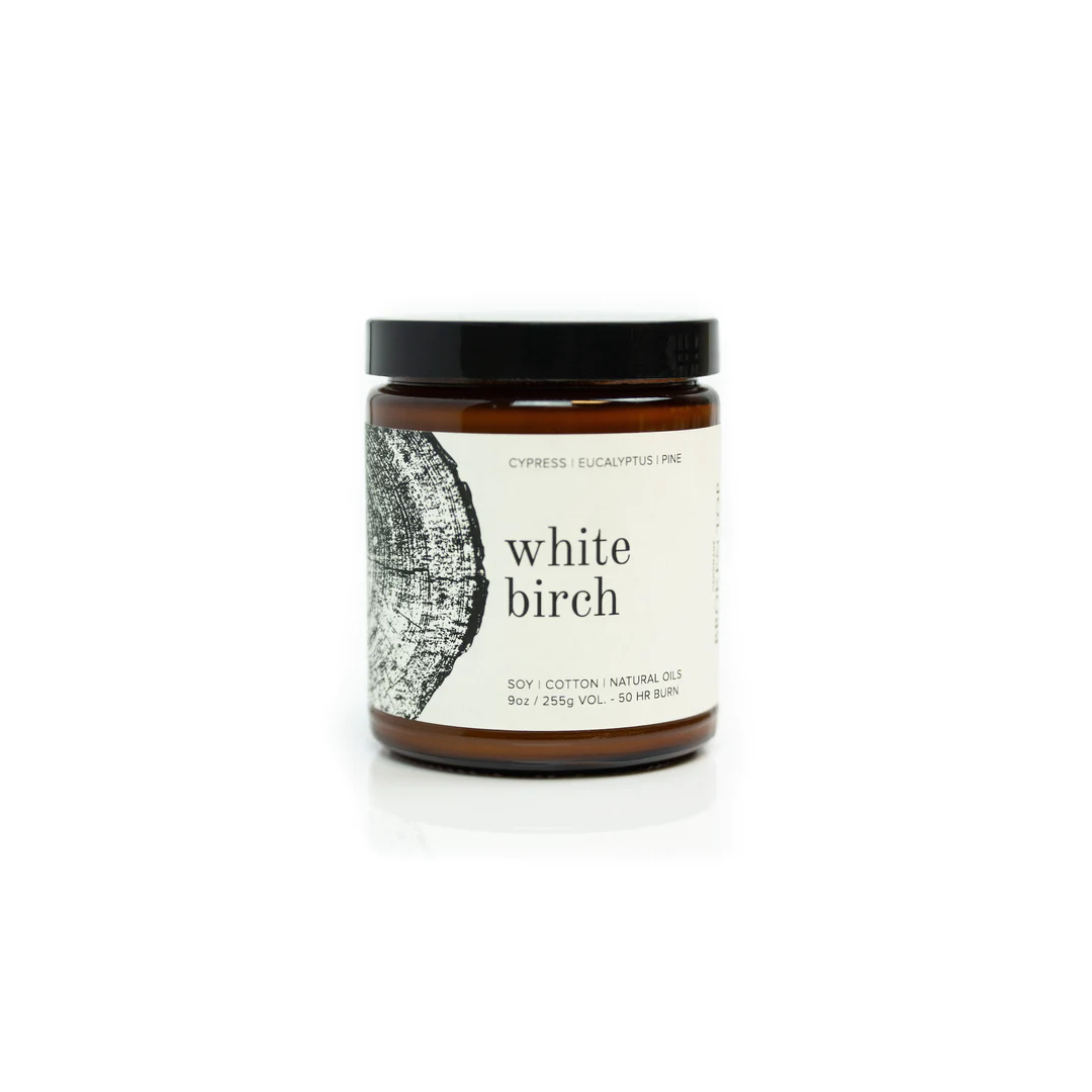 White Birch Large Candle