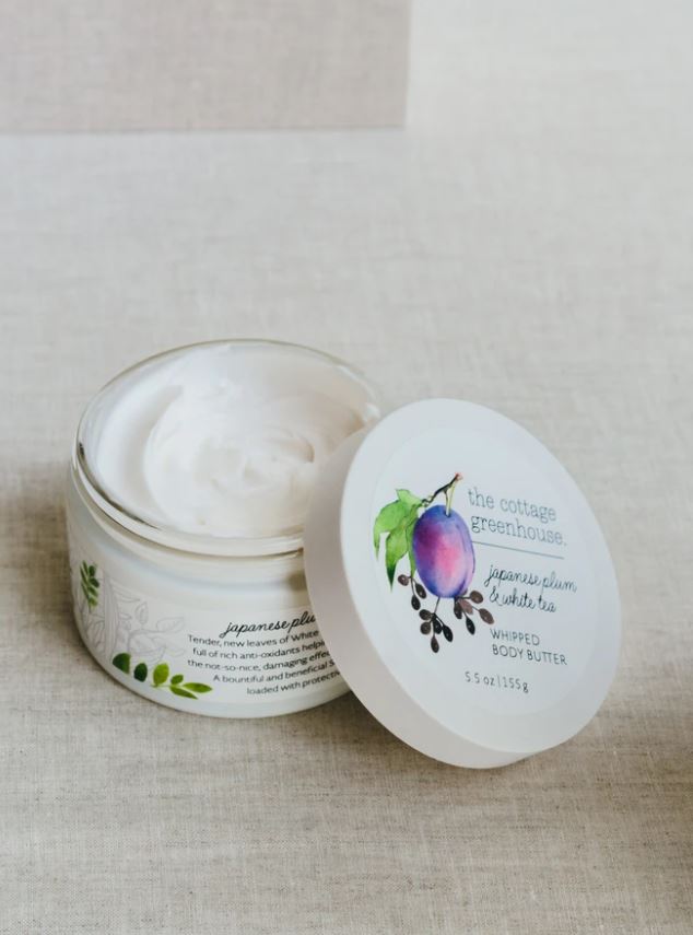 The Cottage Greenhouse Japanese Plum & White Tea Whipped Body Butter