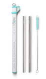 Double Stainless Steel Straw Set