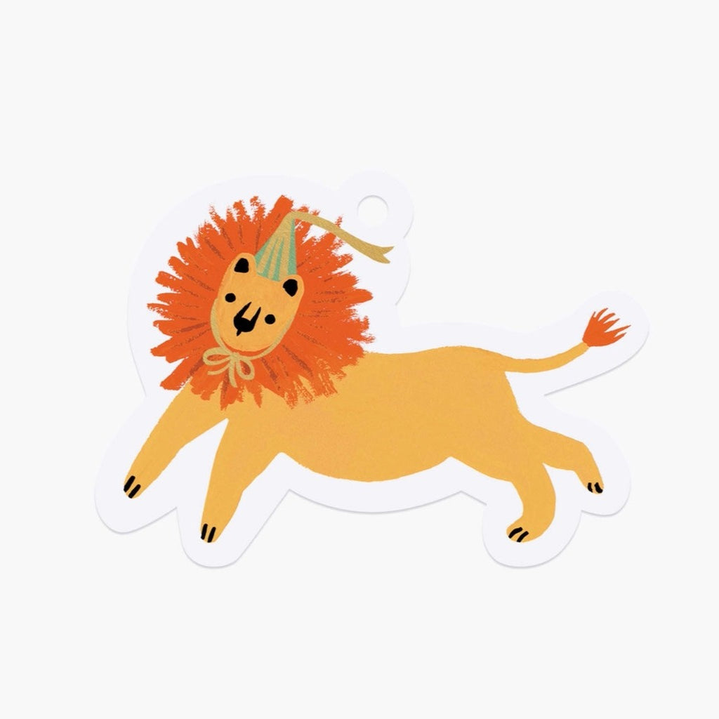 Party Lion Die-Cut Gift Tag