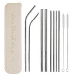 Stainless Steel Straw Set | "THIS IS THE LAST STRAW (YOU'LL EVER BUY)"