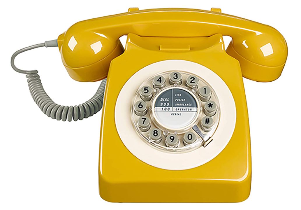 Retro Telephone 746 in Mustard