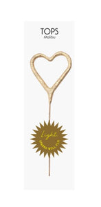 Mini Gold Heart Sparkler 4"