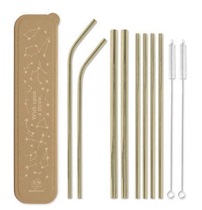 Stainless Steel Straw Set | "WISH UPON A STAR"