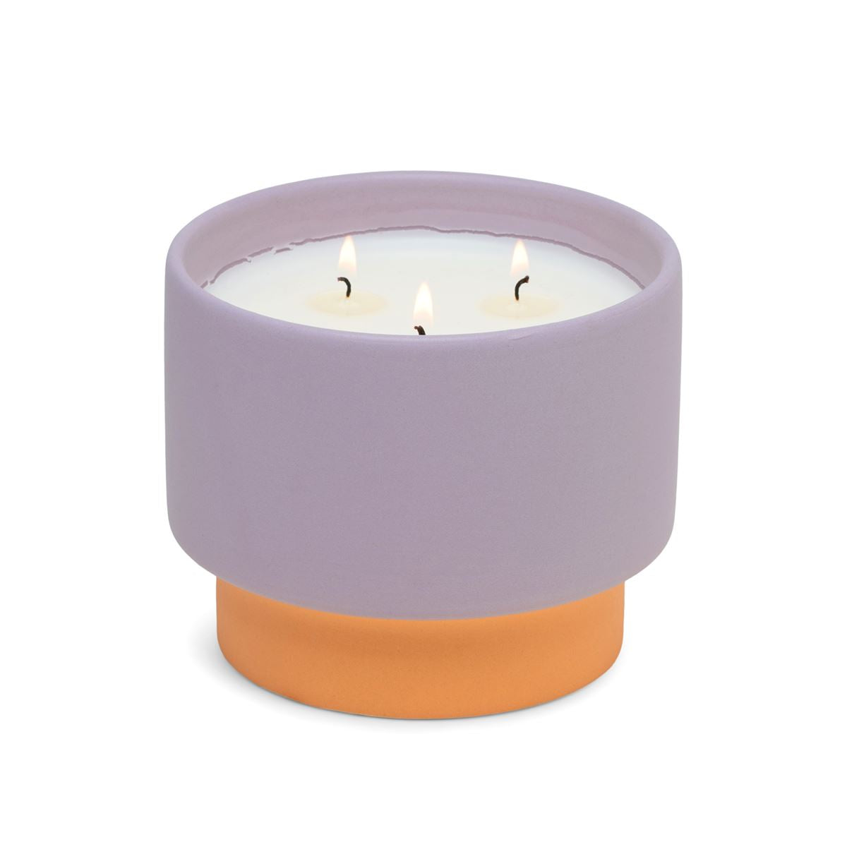 Color Block 16 oz Purple / Orange Ceramic - Violet & Vanilla