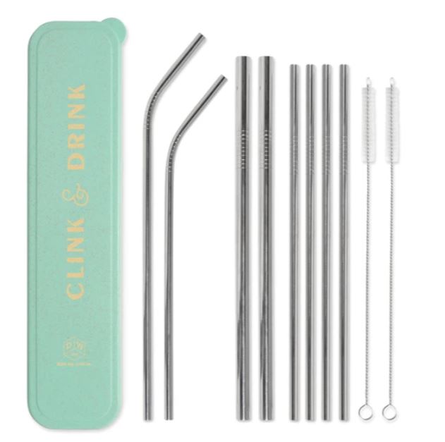 Stainless Steel Straw Set | "CLINK & DRINK"