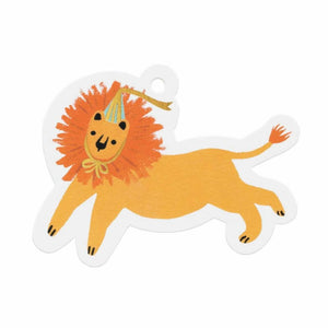 Single Party Lion Die-Cut Gift Tag