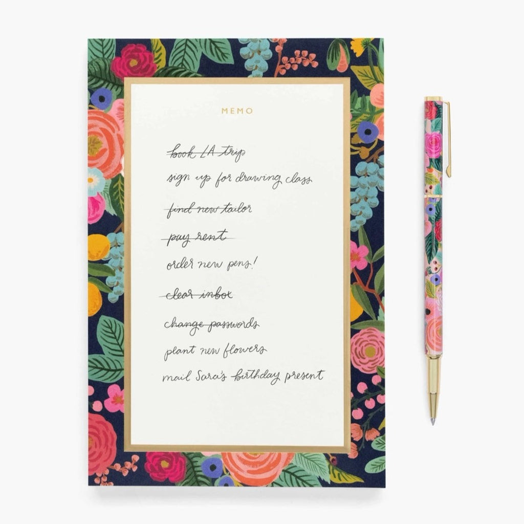 Large Memo Notepad - Garden Party
