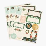 Winter Floral Stickers Gift Labels